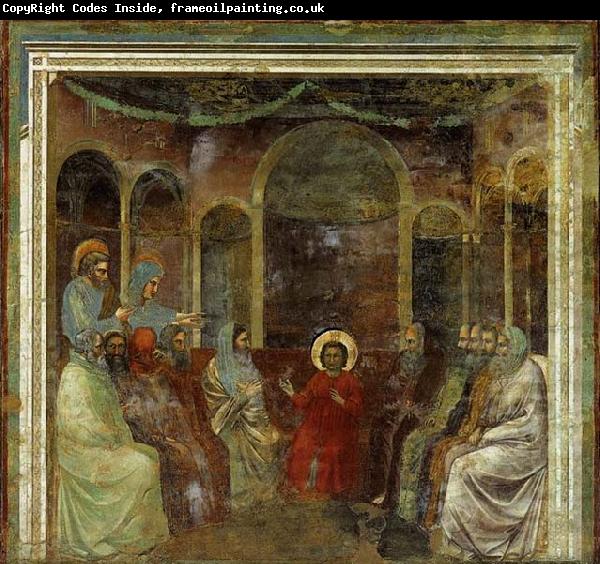 GIOTTO di Bondone Christ among the Doctors